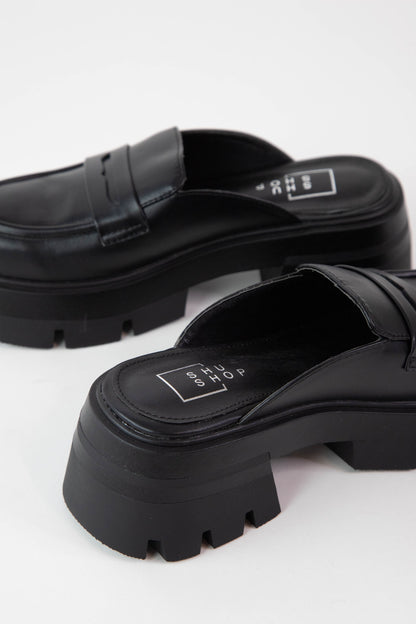  Trixie Loafer Mule, Black | ShuShop