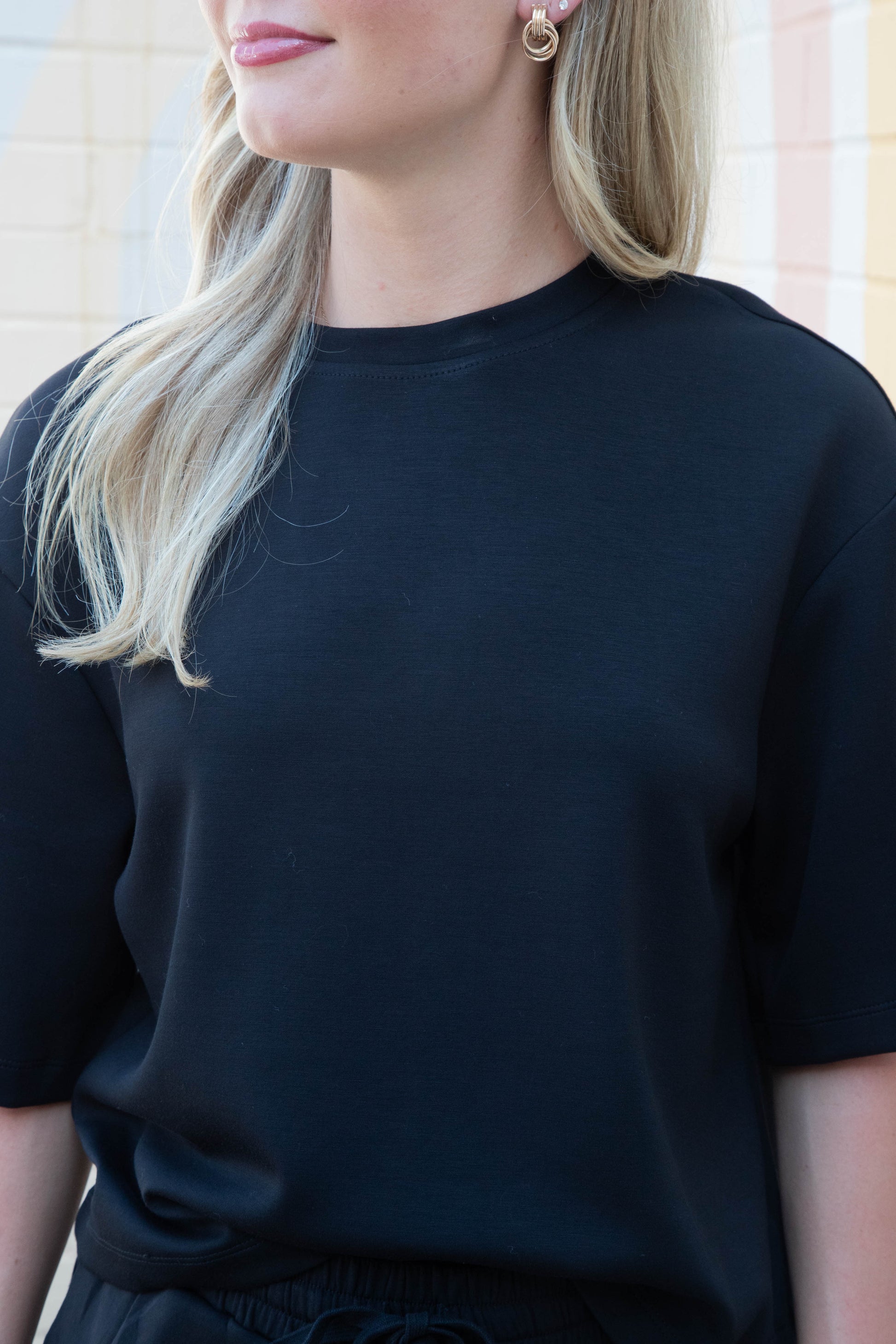  Edna Short Sleeve Tee, Black