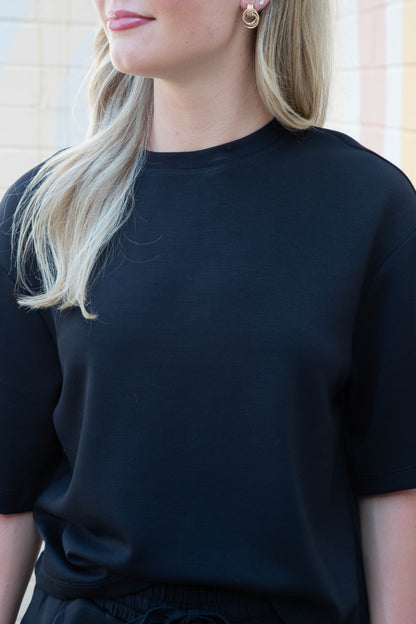  Edna Short Sleeve Tee, Black