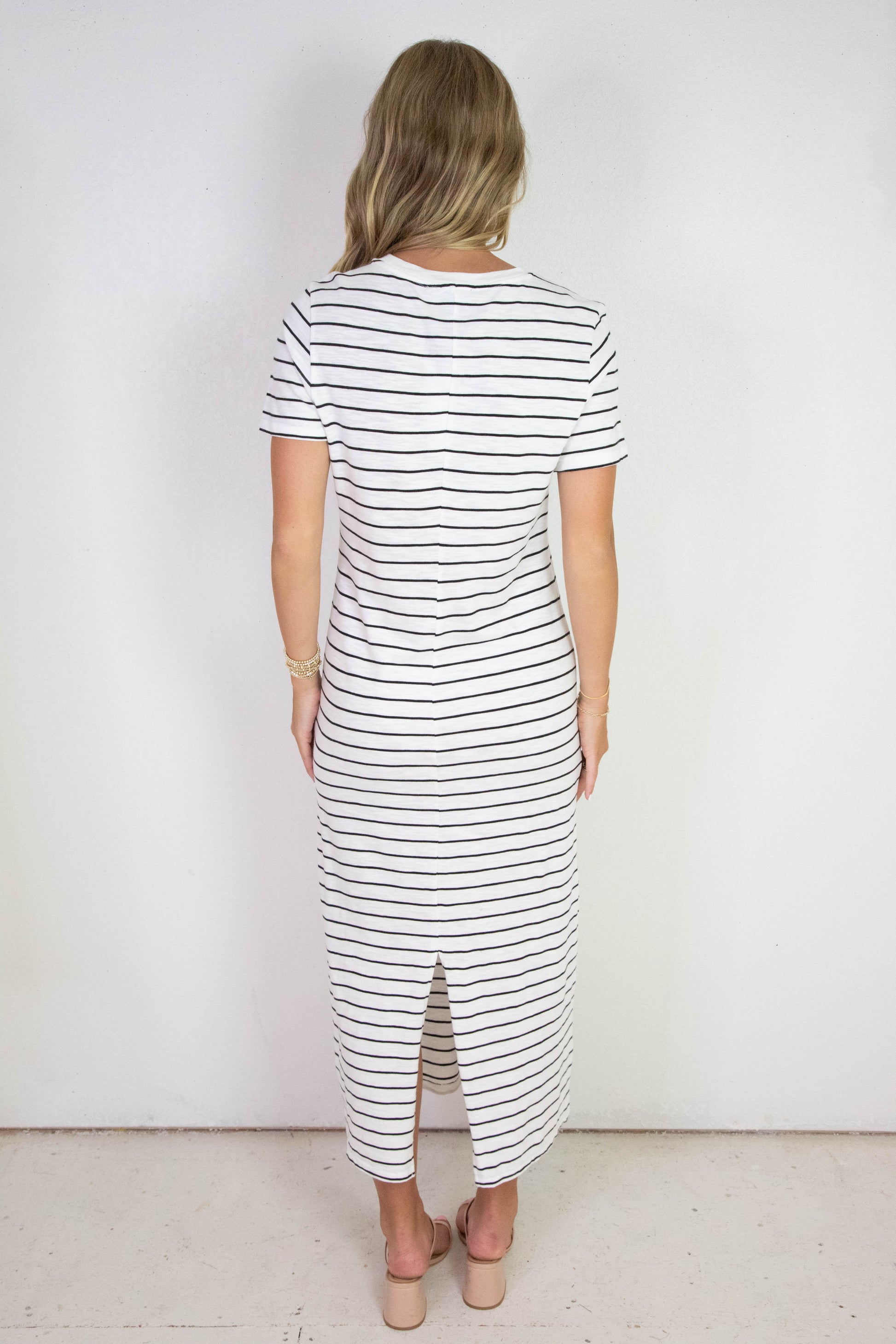  Perfect Tee Maxi Dress, Chalk/Black Stripe | Sanctuary