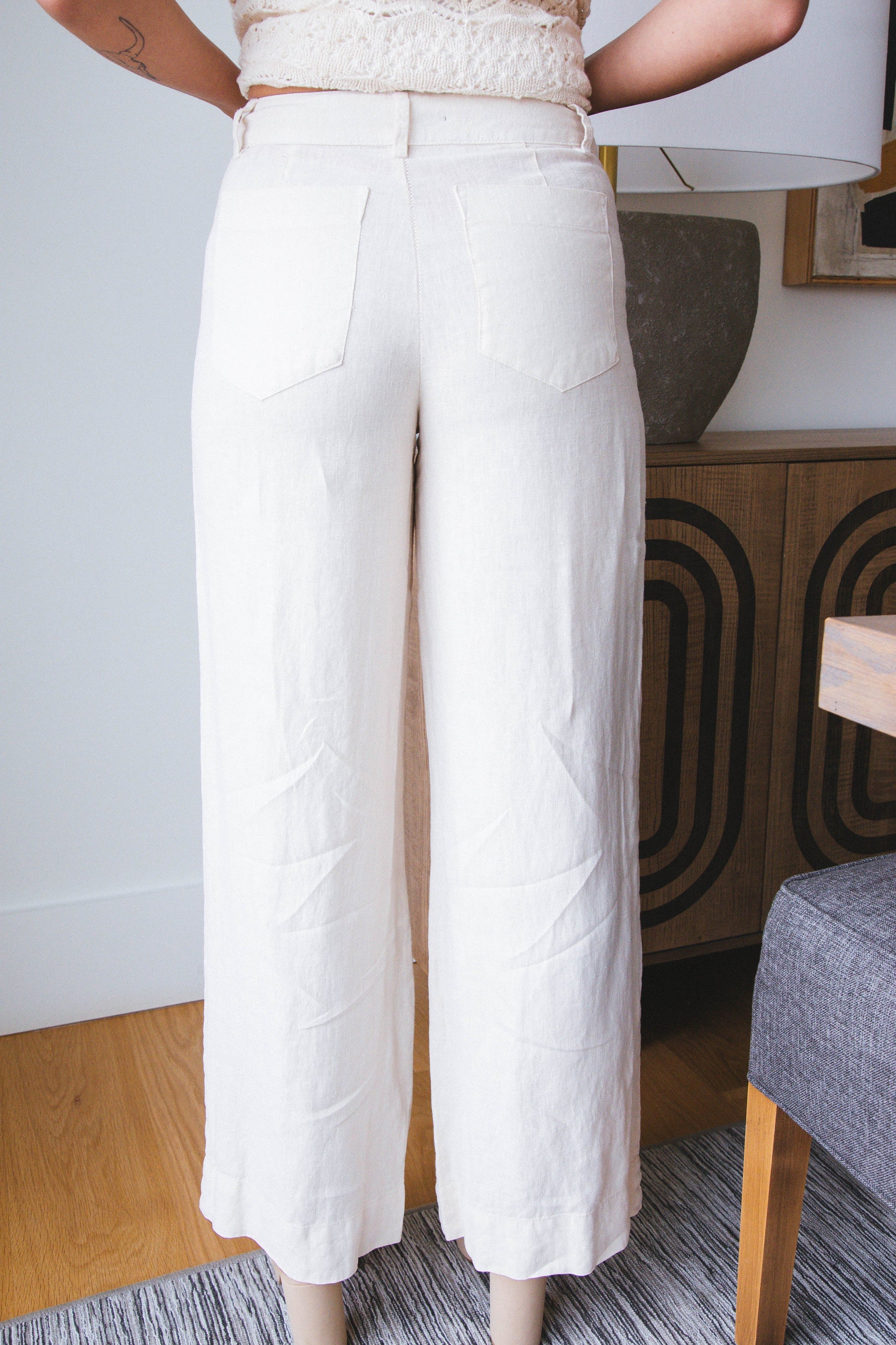  The Linen Marine Wide Leg Pant, Birch | Sanctuary
