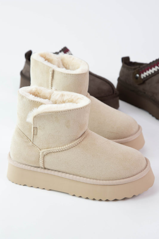  Yukon Faux Suede Bootie, Natural | Beach By Matisse