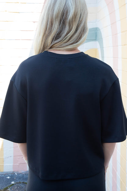  Edna Short Sleeve Tee, Black