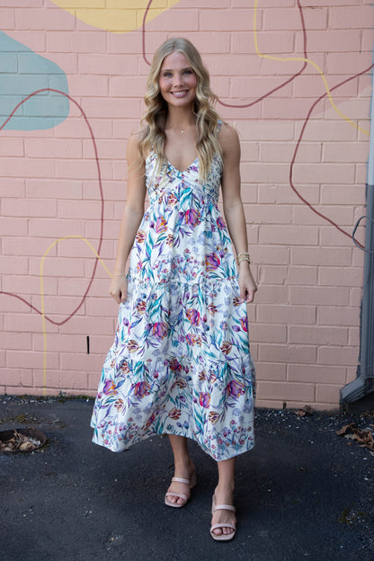  Eliora Pleated Neckline Dress, Antique | Steve Madden