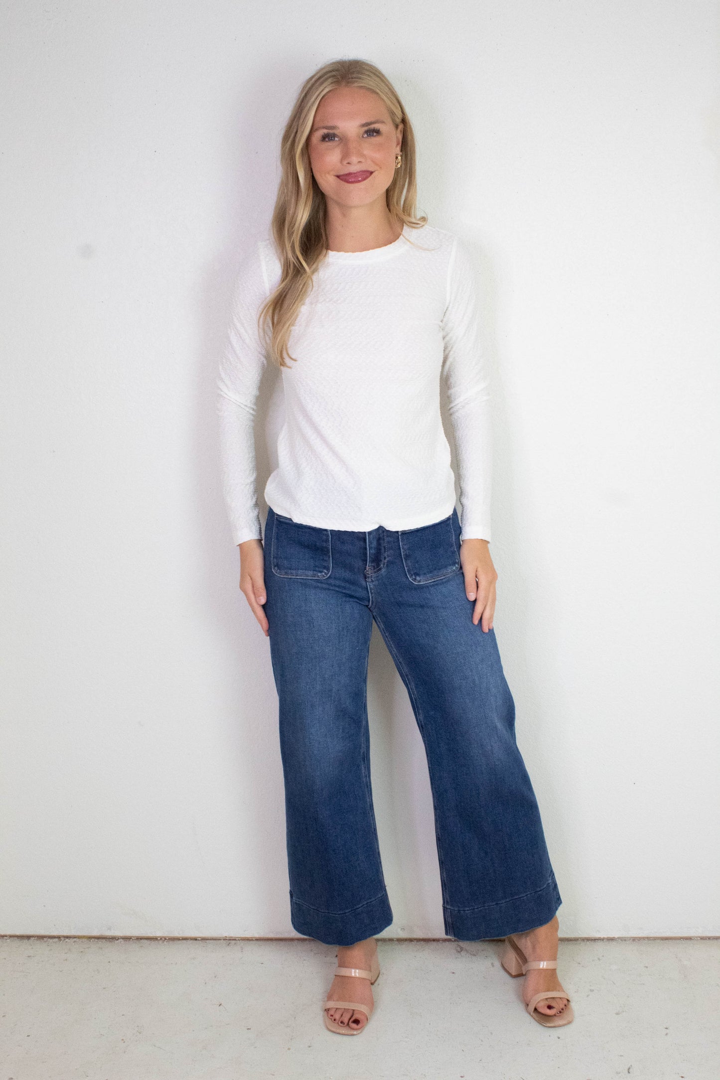  Crew Lace Tee, Chalk | Sanctuary