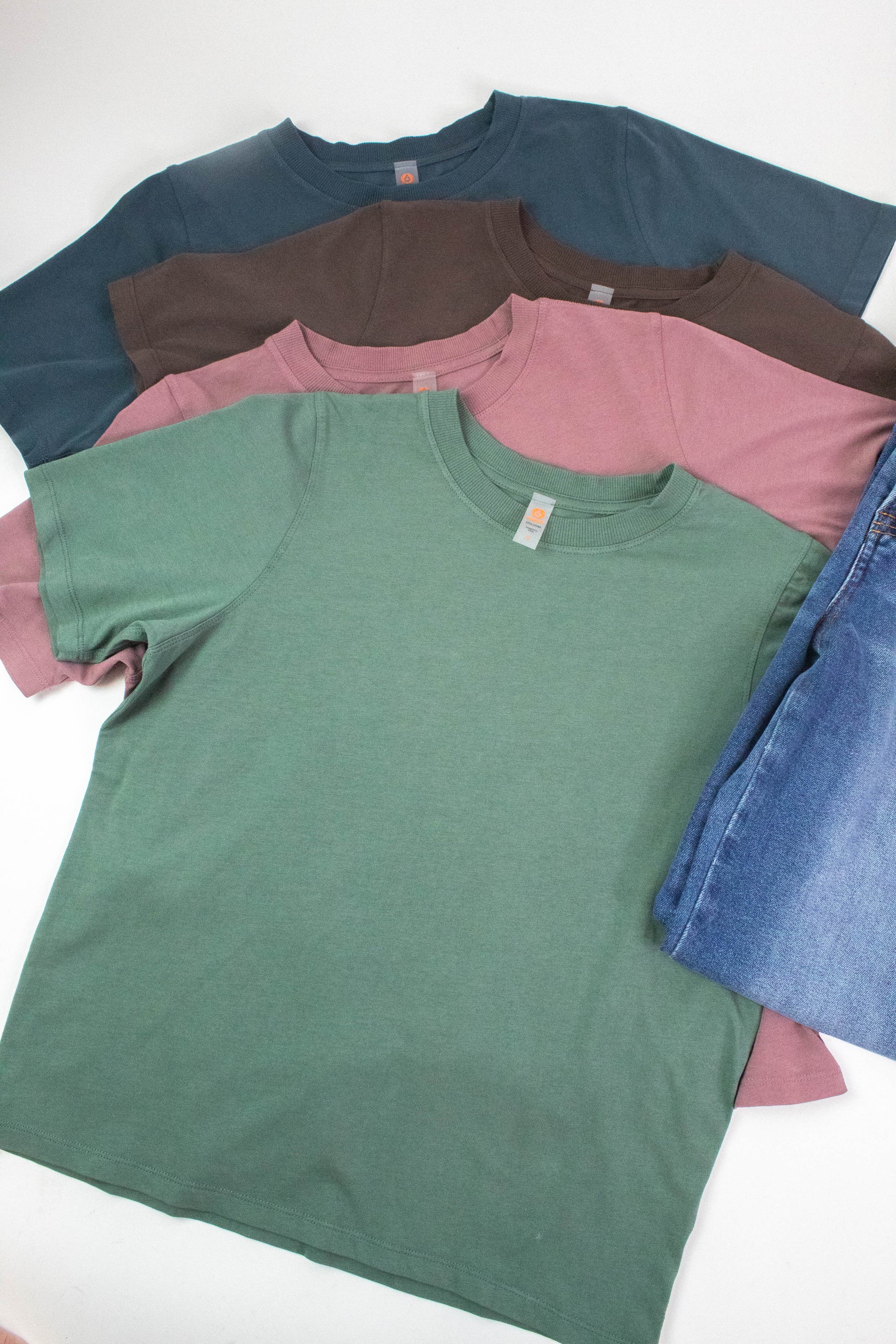 Adalynn Classic Boxy Fit Tee, Silky Pine