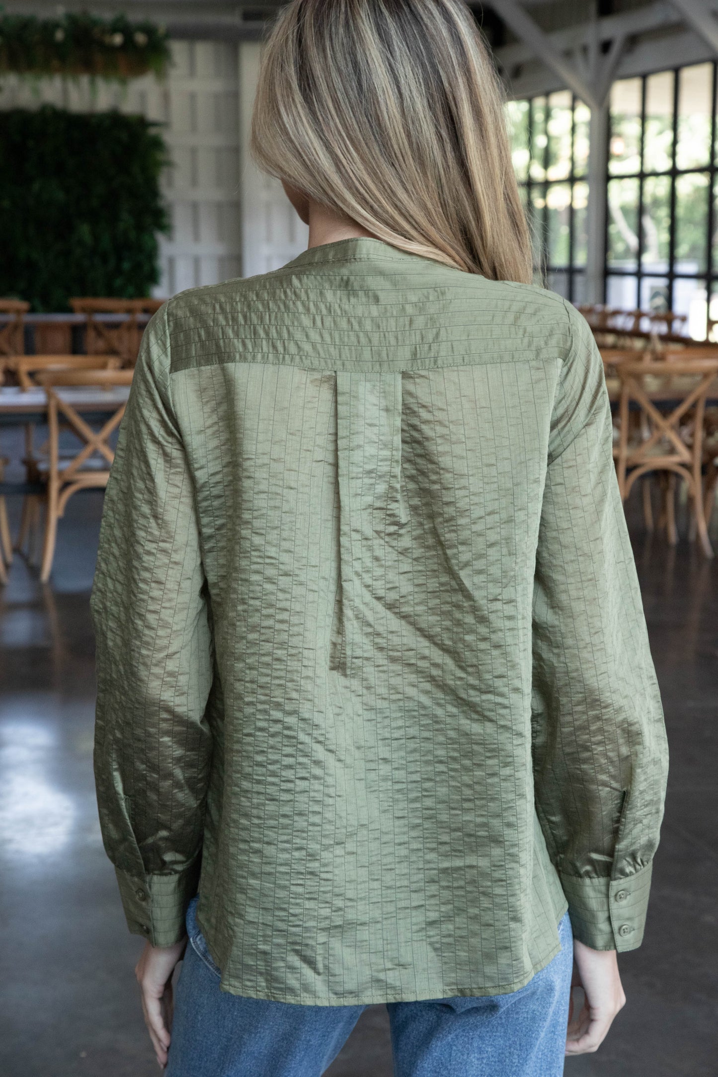  Femme Button Down Shirt, Dark Olive | Sanctuary