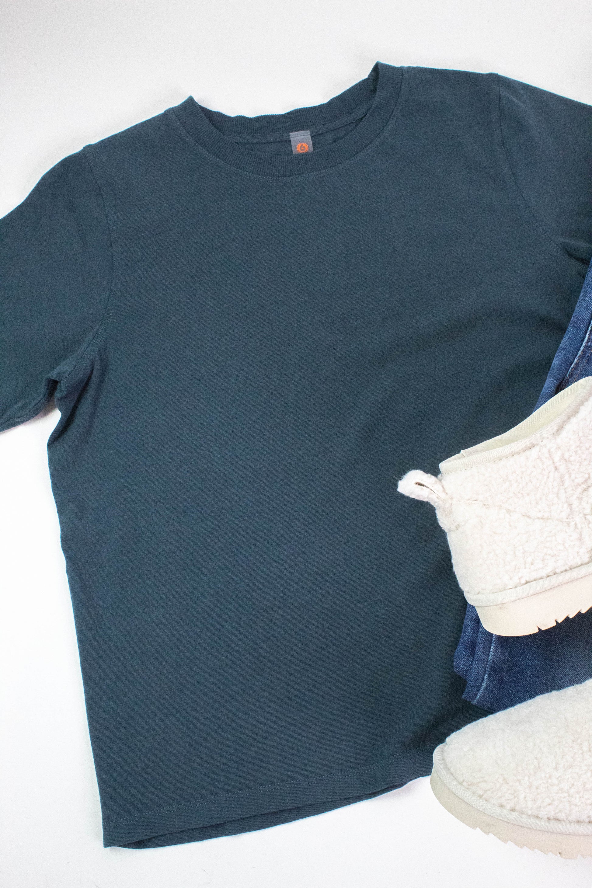  Adalynn Classic Boxy Fit Tee, Midnight Navy