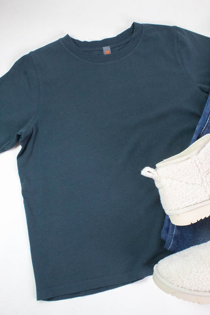 Adalynn Classic Boxy Fit Tee, Midnight Navy