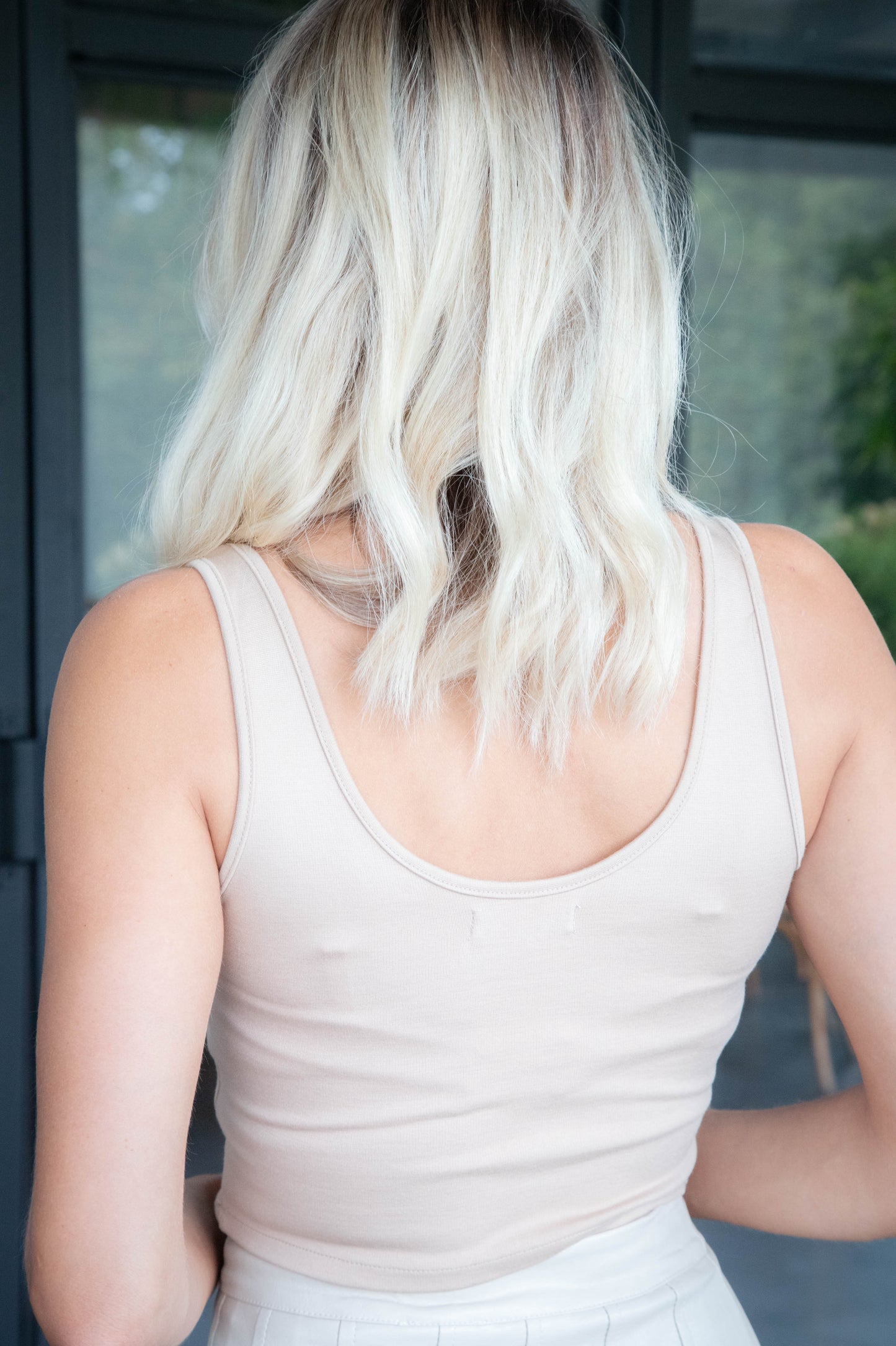  Kaila Line Detail Top, Khaki