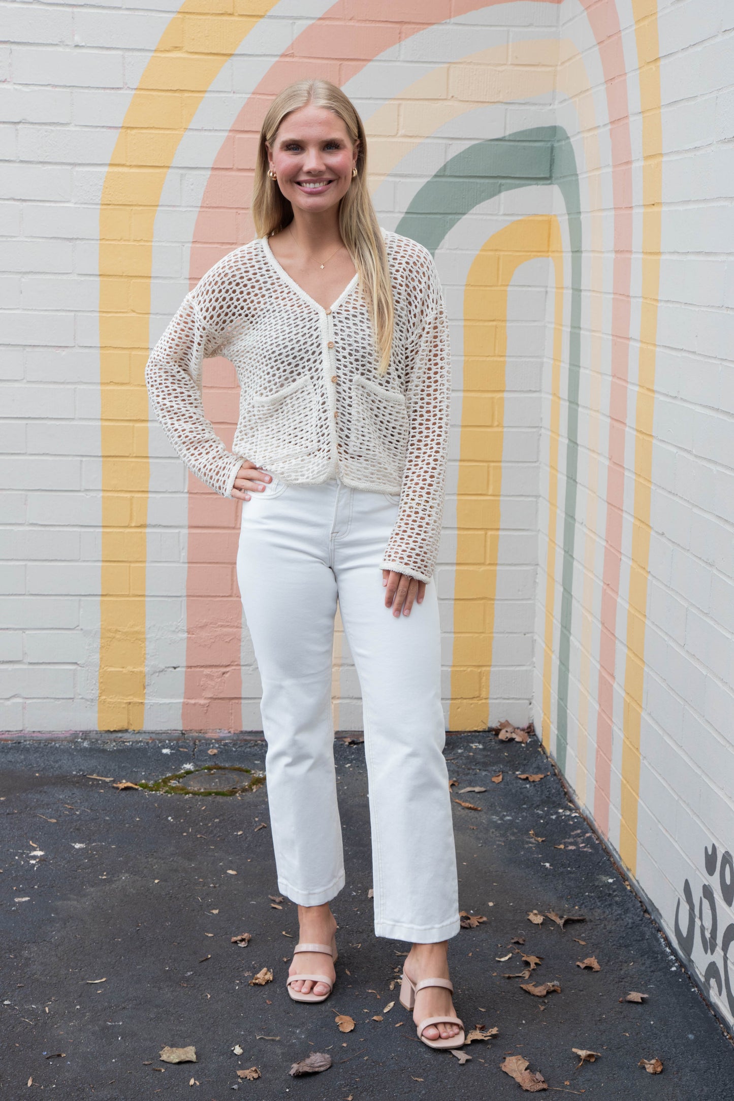  Adelaide Ribbed Crop Cami, Mushroom