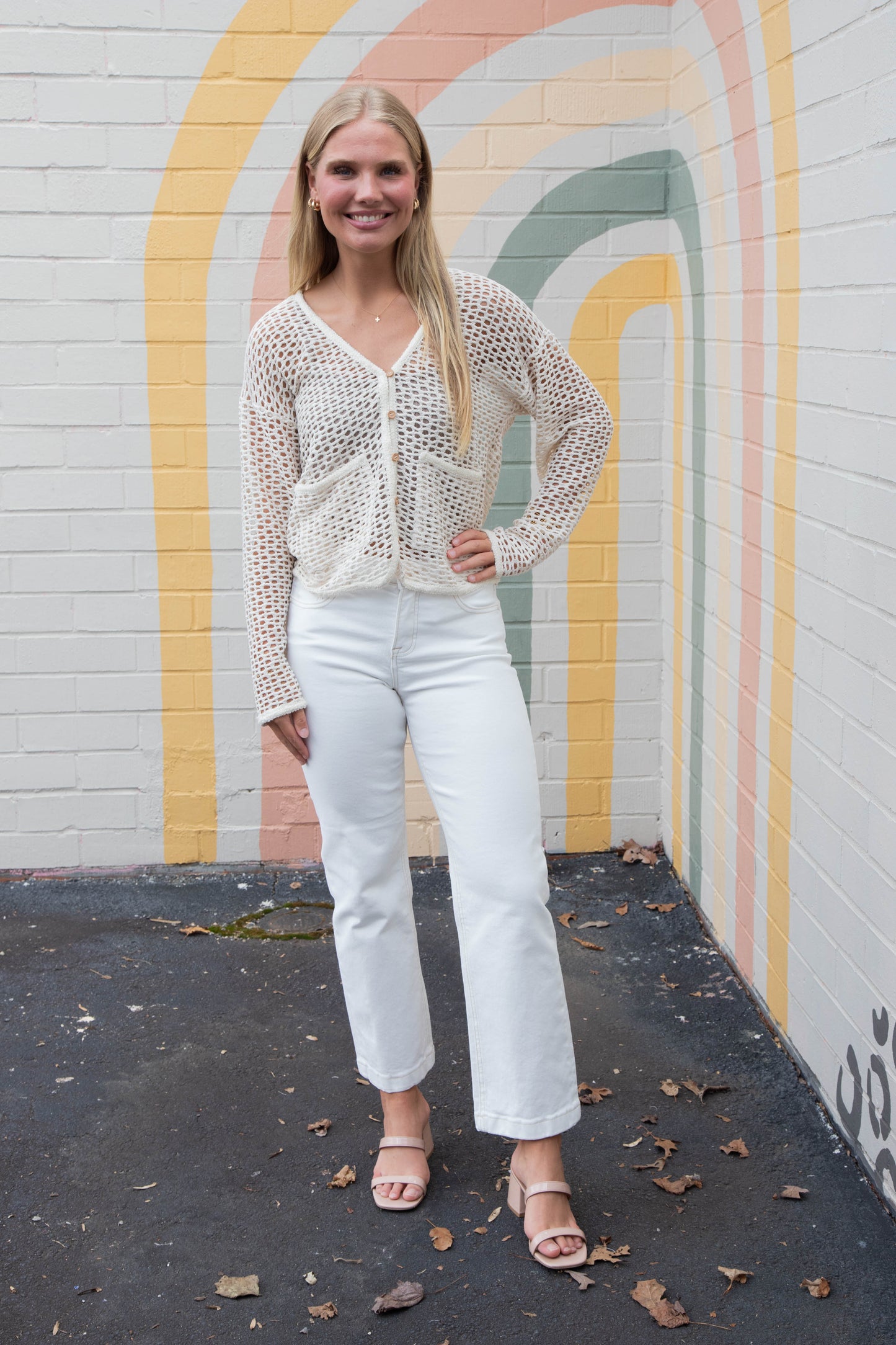  Adelaide Ribbed Crop Cami, Mushroom
