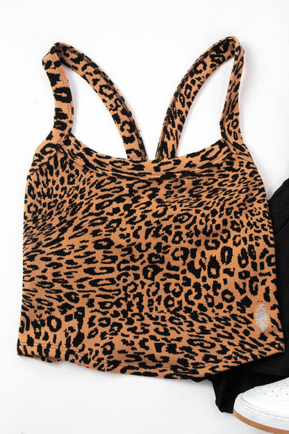  All Clear Leopard Cami, Toasted Almond | Free People