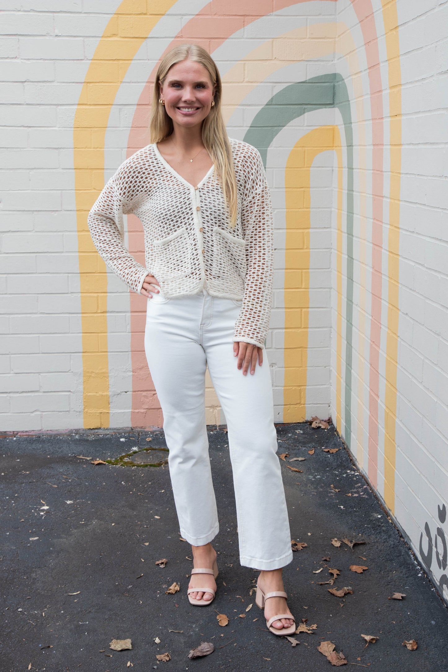  Adelaide Ribbed Crop Cami, Mushroom