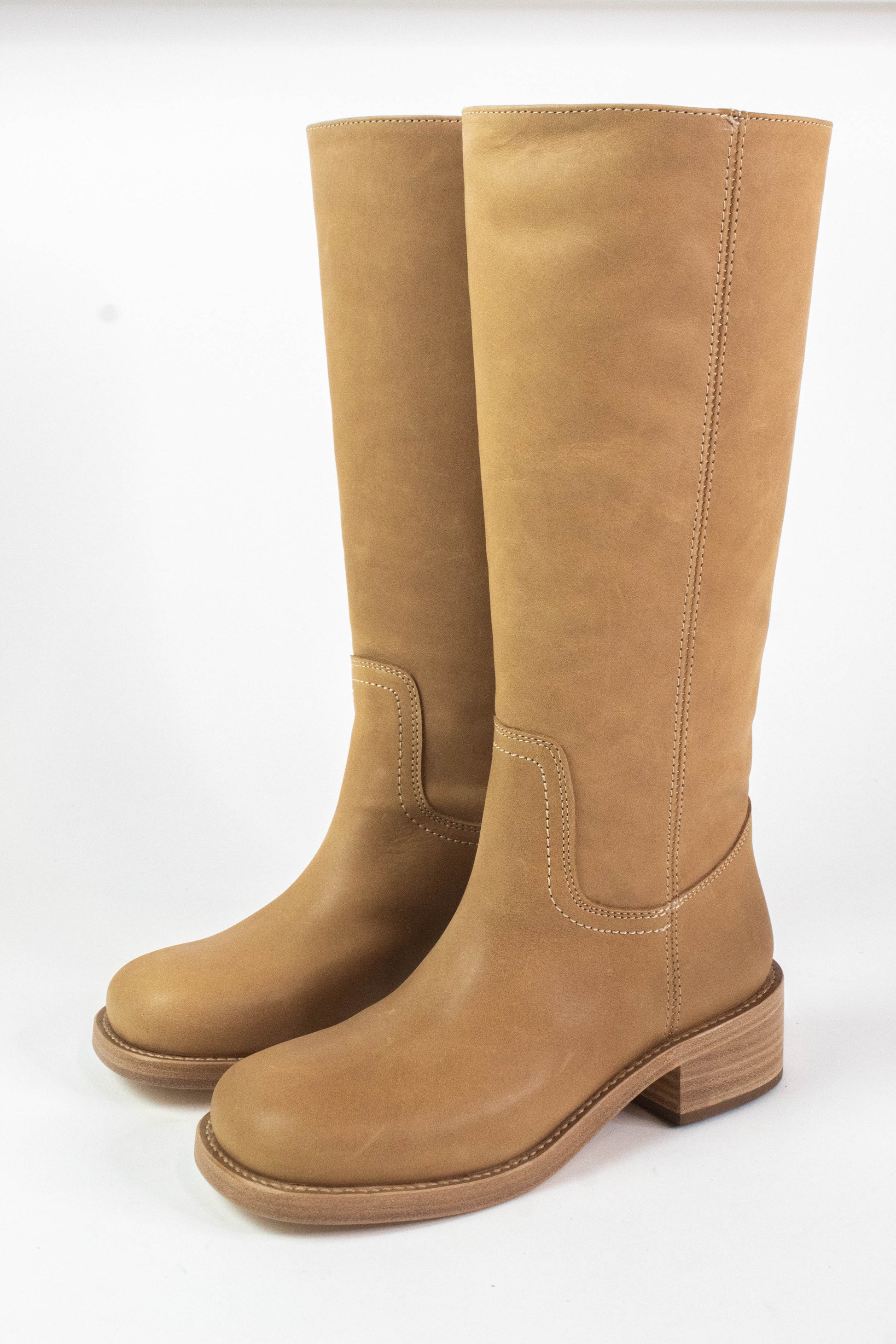  Riggs Tall Leather Boots, Banana Leaf | Steve Madden