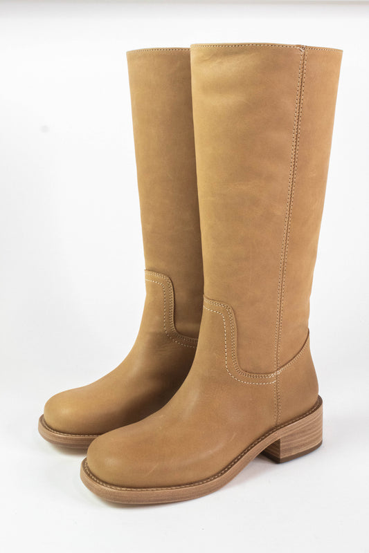 Riggs Tall Leather Boots, Banana Leaf | Steve Madden