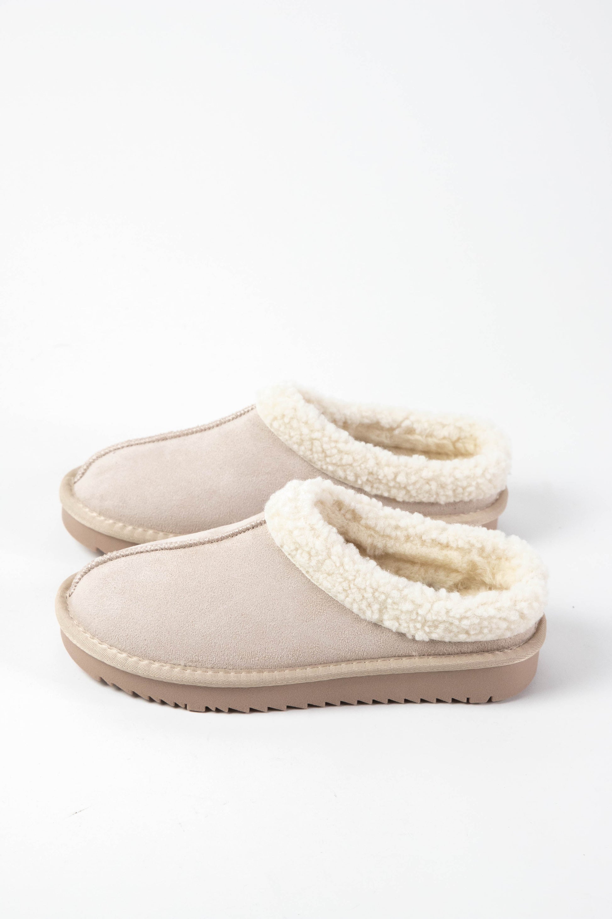  Lydell Faux Fur Sherpa Lined Slip On Shoe, Beige