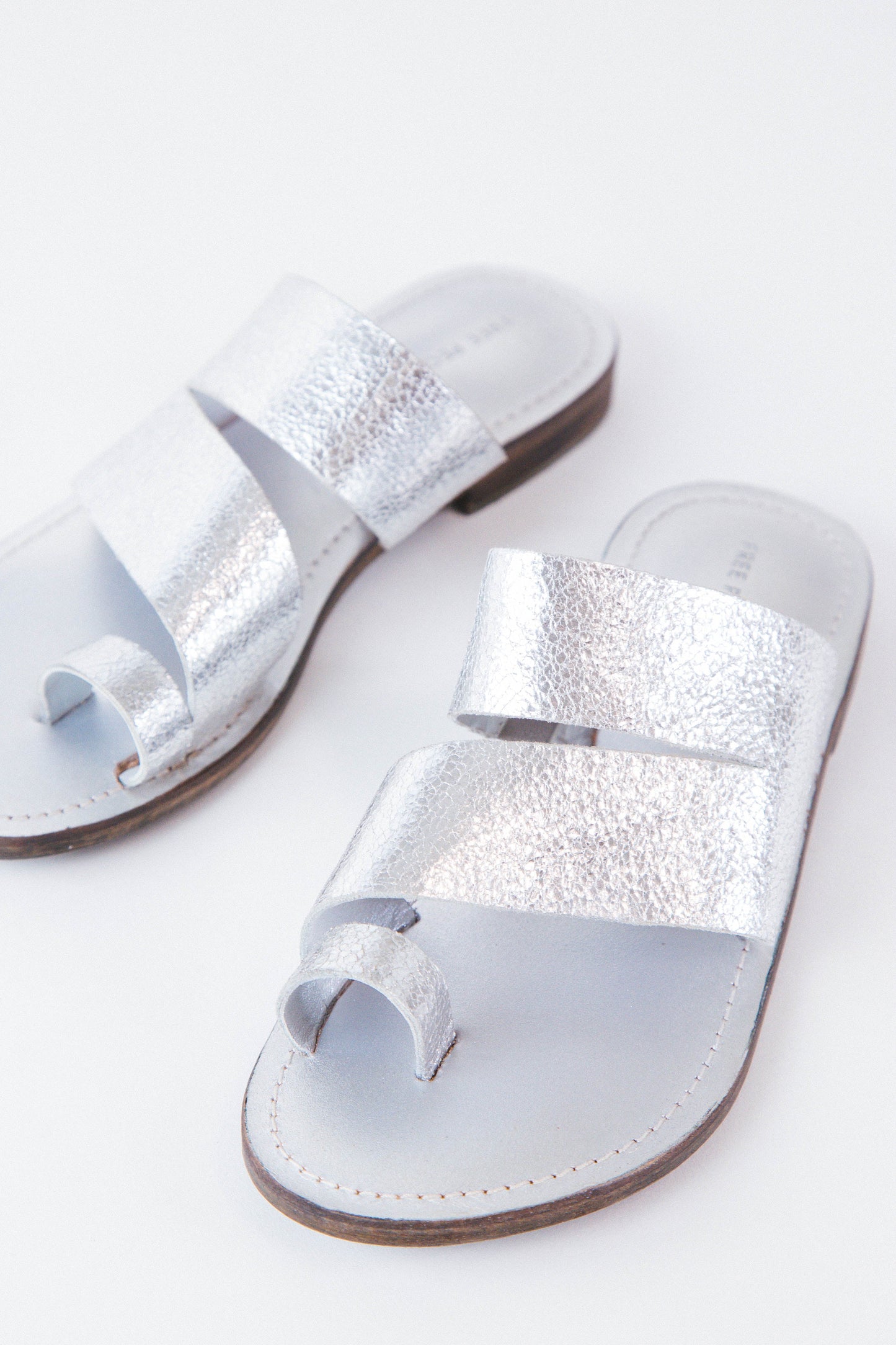  Abilene Toe Loop Sandals, Silver | Free People