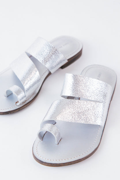  Abilene Toe Loop Sandals, Silver | Free People
