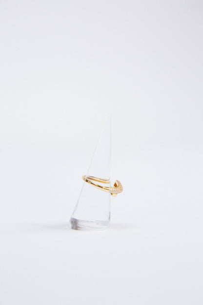  Golden Glow Twisted Ring, Gold