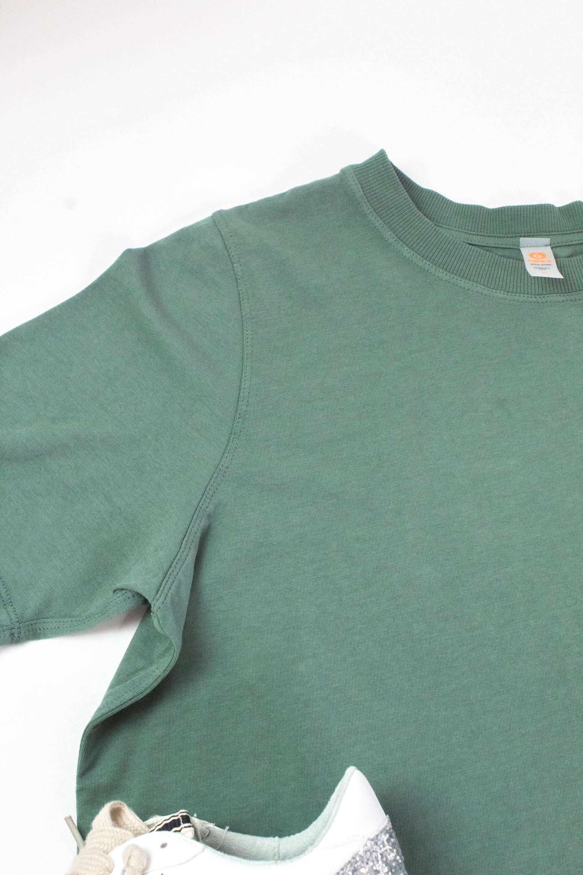 Adalynn Classic Boxy Fit Tee, Silky Pine