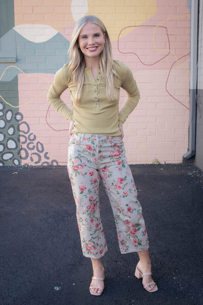  Deep Trance Printed Pant, Wallpaper Floral | Free People