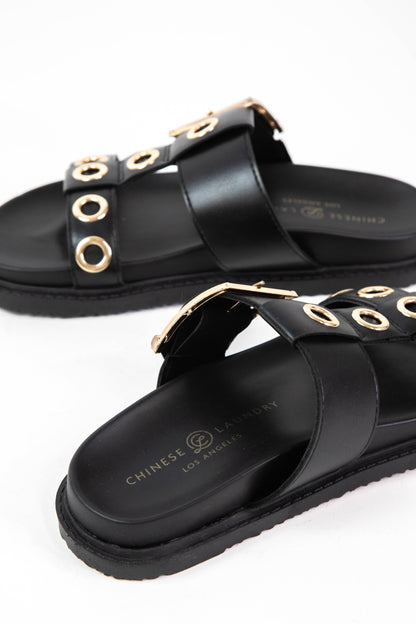  Rozalia Grommet Detailed Sandal, Black | Chinese Laundry