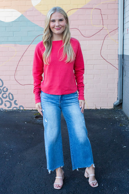  Jess Boat Neck Top, Salsa | Free People