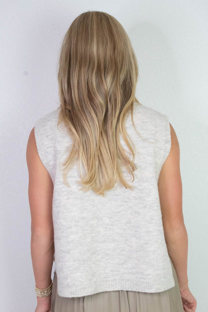  Sybil Side Tie Sweater Vest, Oatmeal