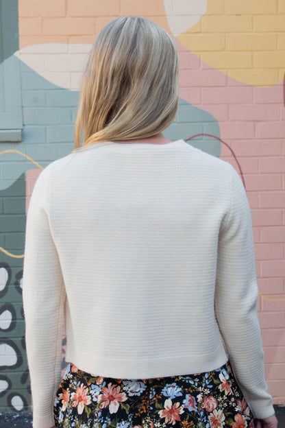  Eva Button Up Sweater Cardigan, Butter