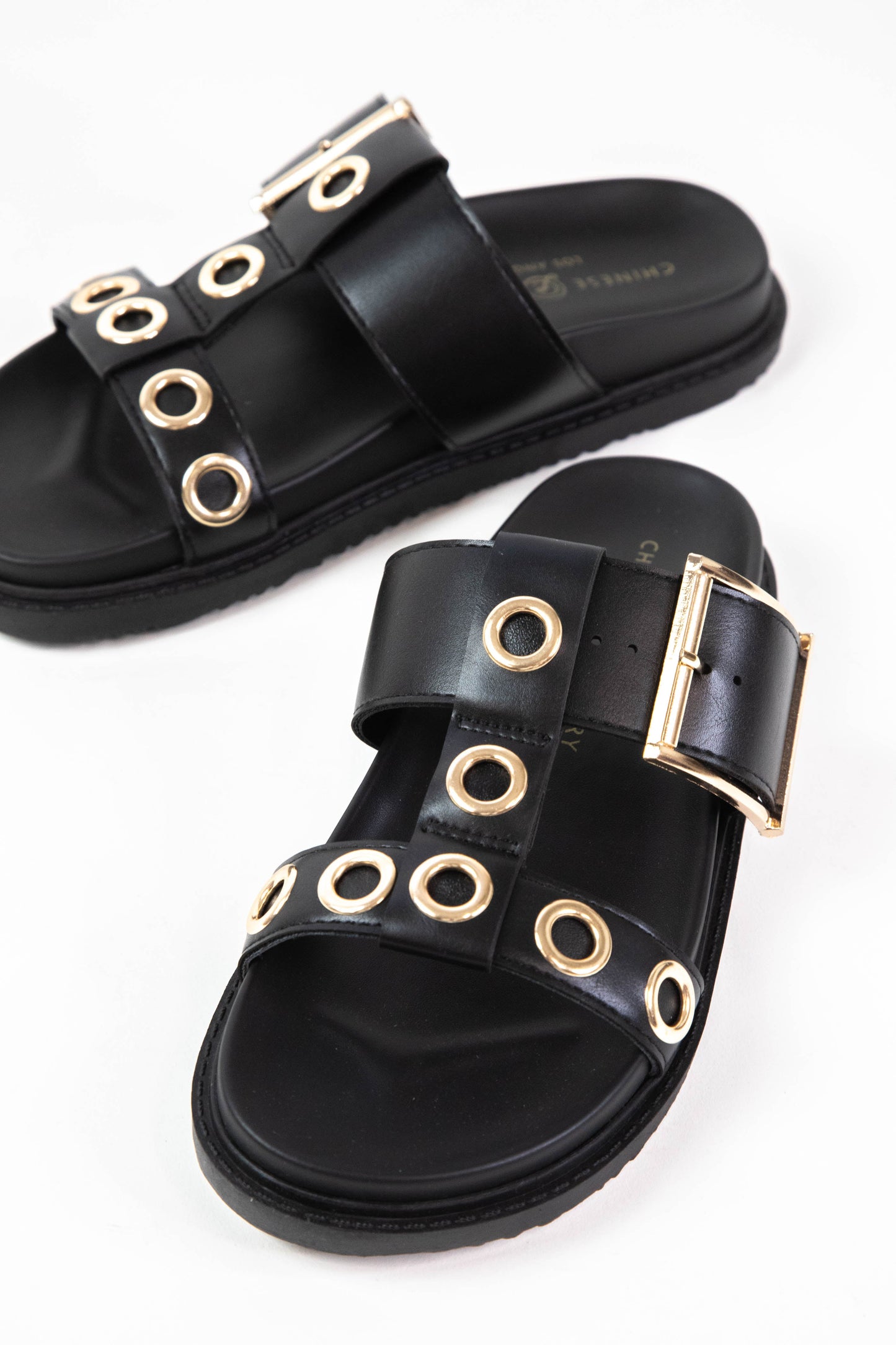  Rozalia Grommet Detailed Sandal, Black | Chinese Laundry