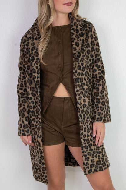  Liliana Button Front Suede Vest, Dark Oak