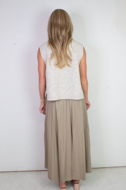  Sybil Side Tie Sweater Vest, Oatmeal