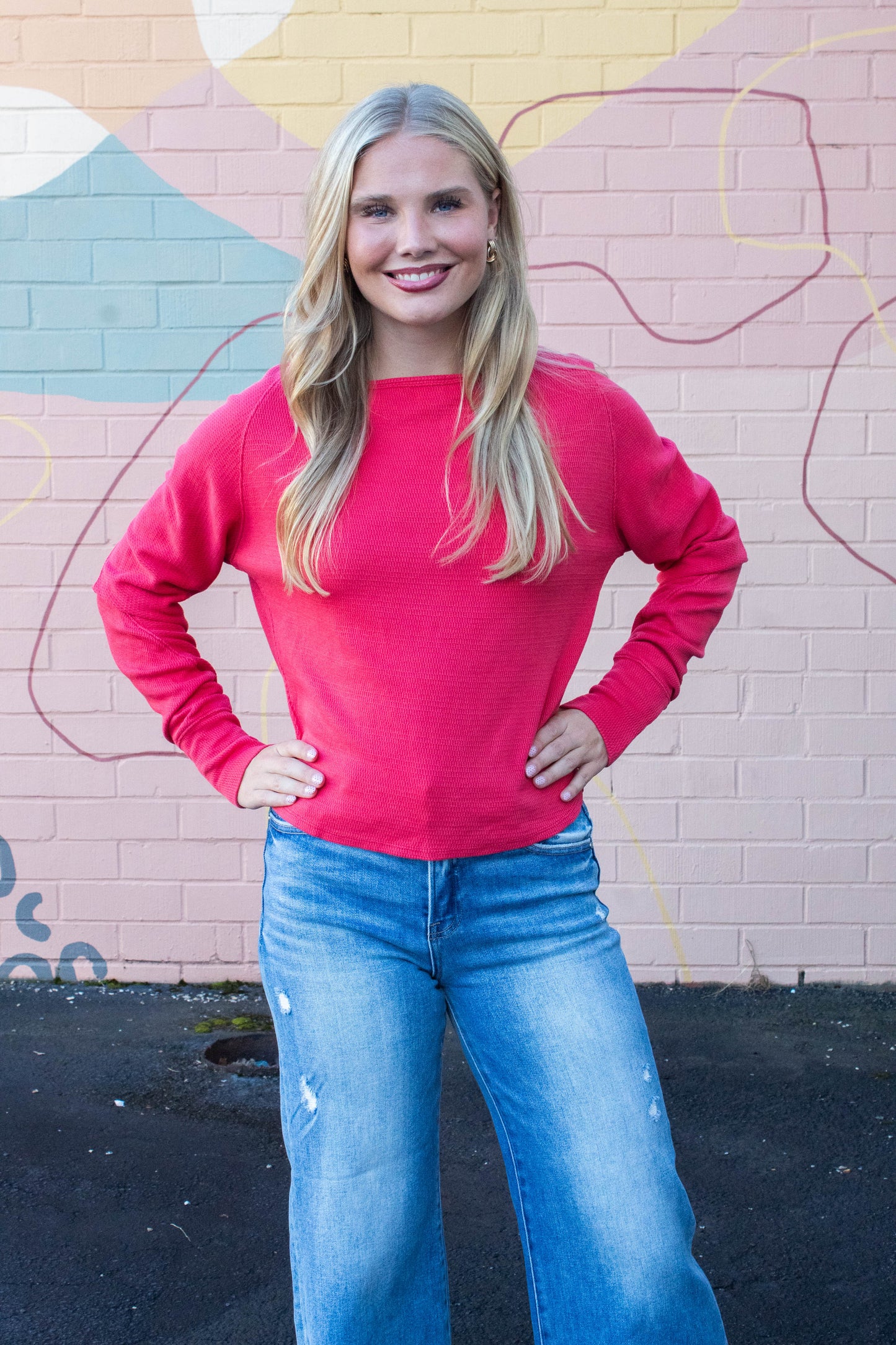  Jess Boat Neck Top, Salsa | Free People