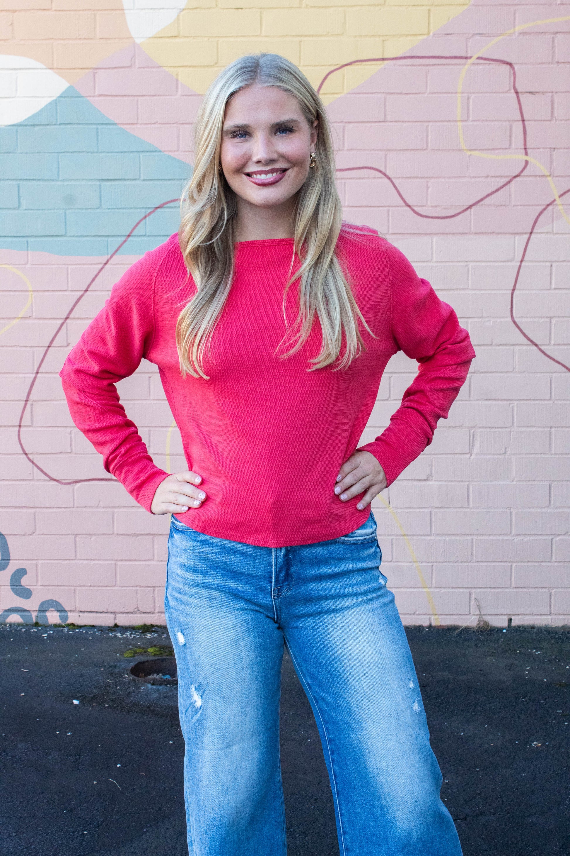  Jess Boat Neck Top, Salsa | Free People
