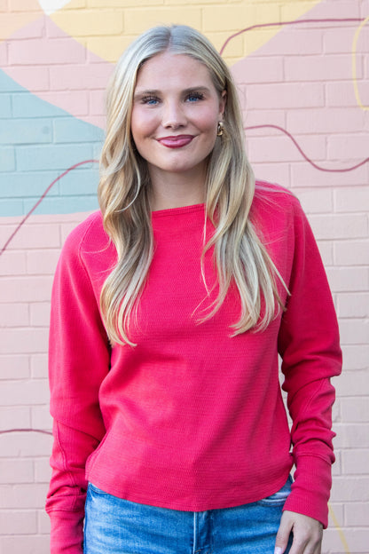  Jess Boat Neck Top, Salsa | Free People