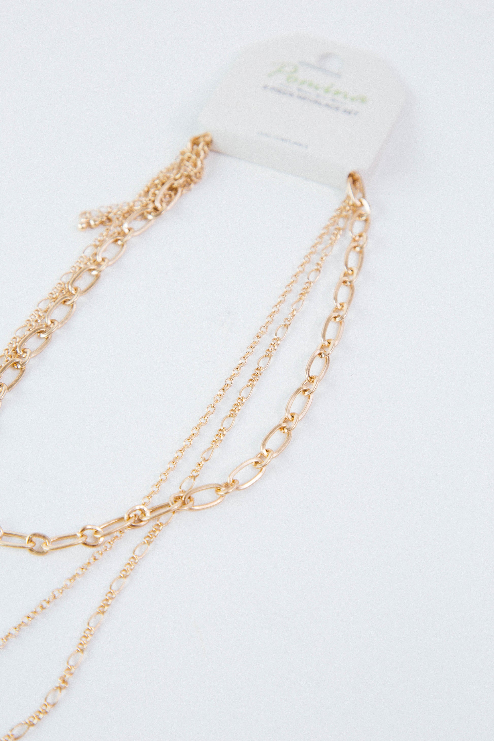  Talia Clover Layered Necklace, Gold