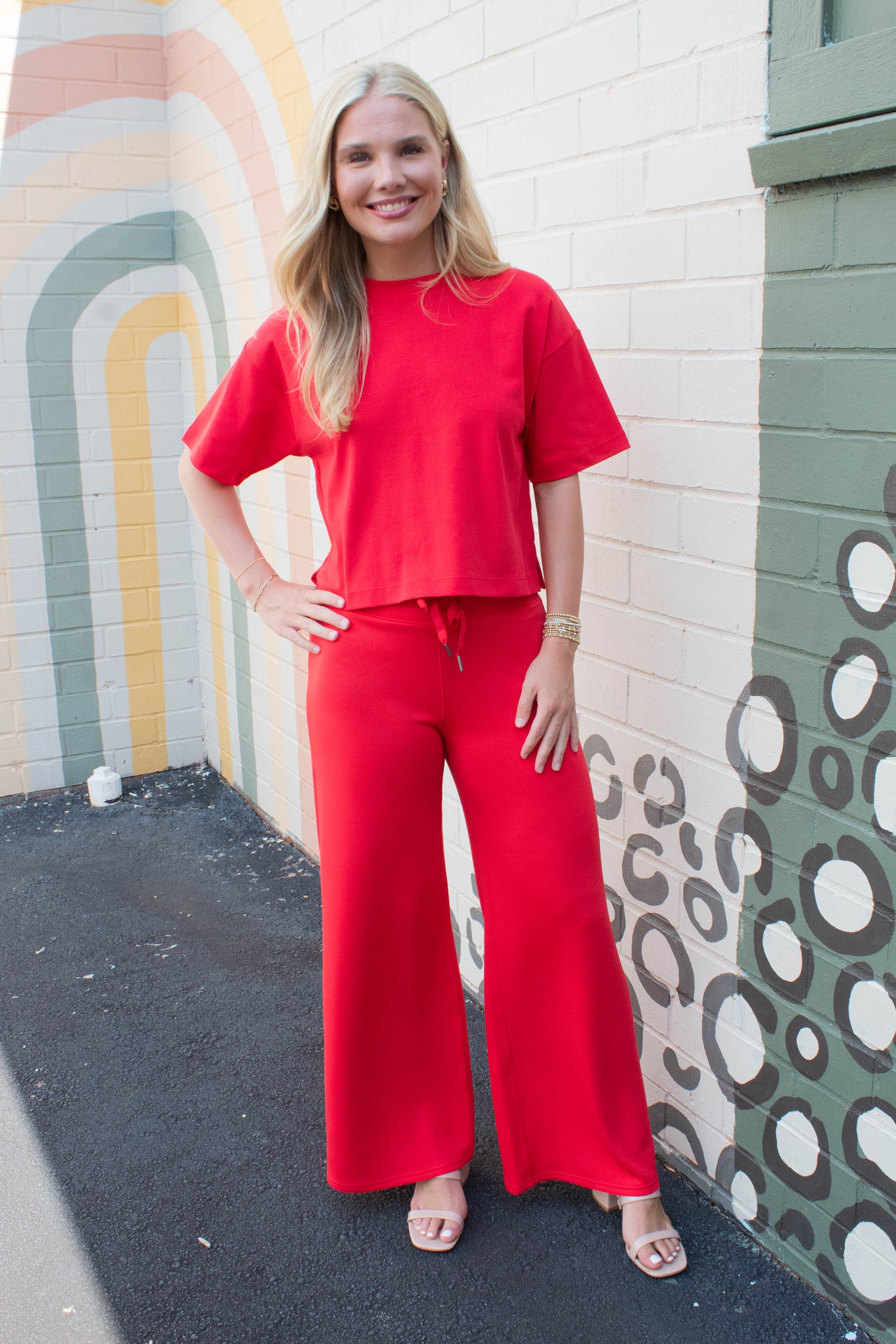  Cool Cotton Boxy Tee, Spanx Red | SPANX