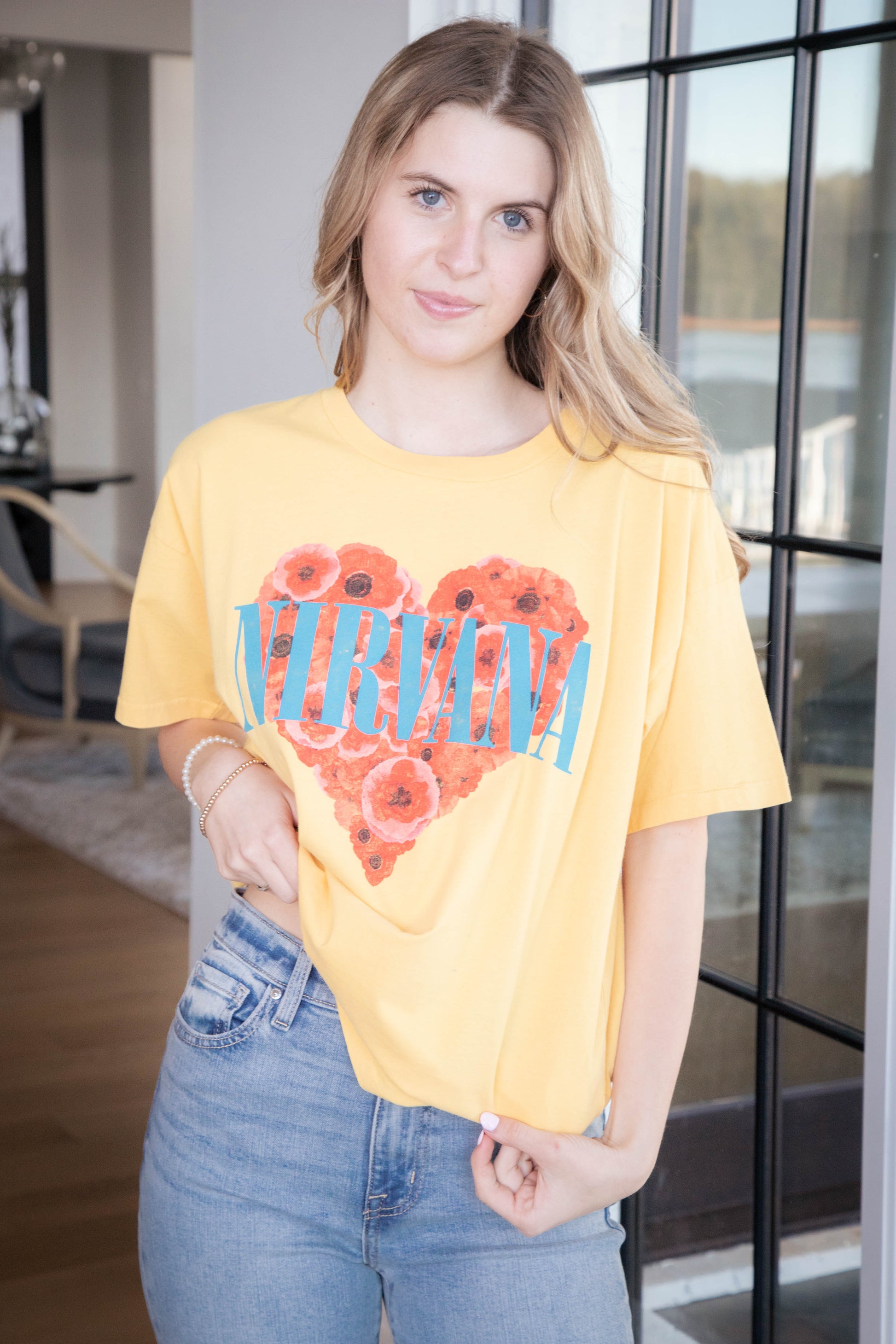  Nirvana Heart Shaped Box Merch Tee, Dusty Gold | Daydreamer