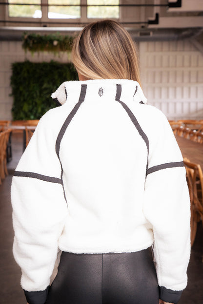  Mountain High 1/2 Zip Jacket, White Combo | Free People