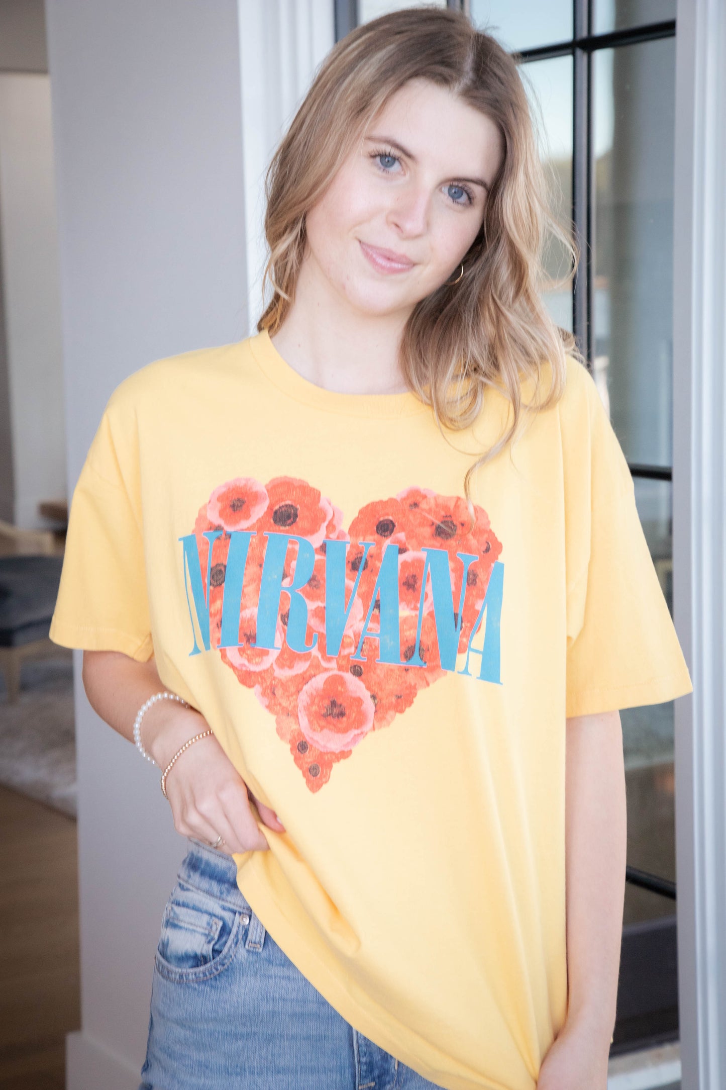  Nirvana Heart Shaped Box Merch Tee, Dusty Gold | Daydreamer