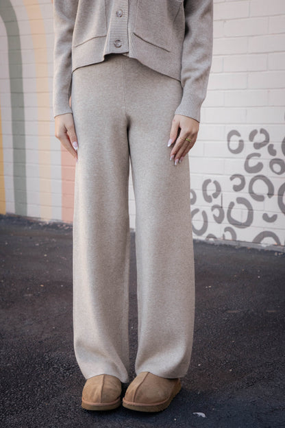  Kelsie Knit Pants, Stone | Sadie & Sage