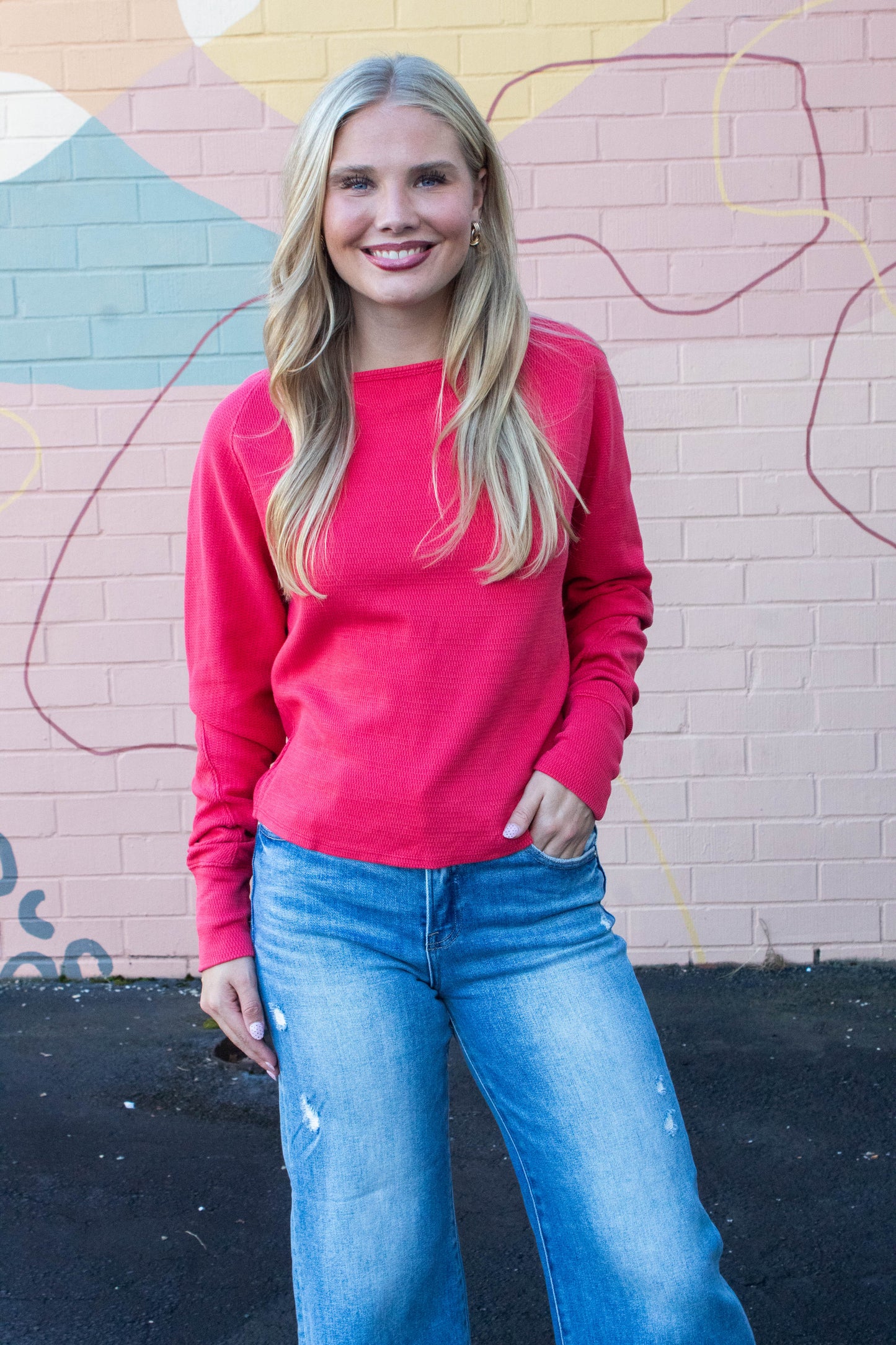  Jess Boat Neck Top, Salsa | Free People