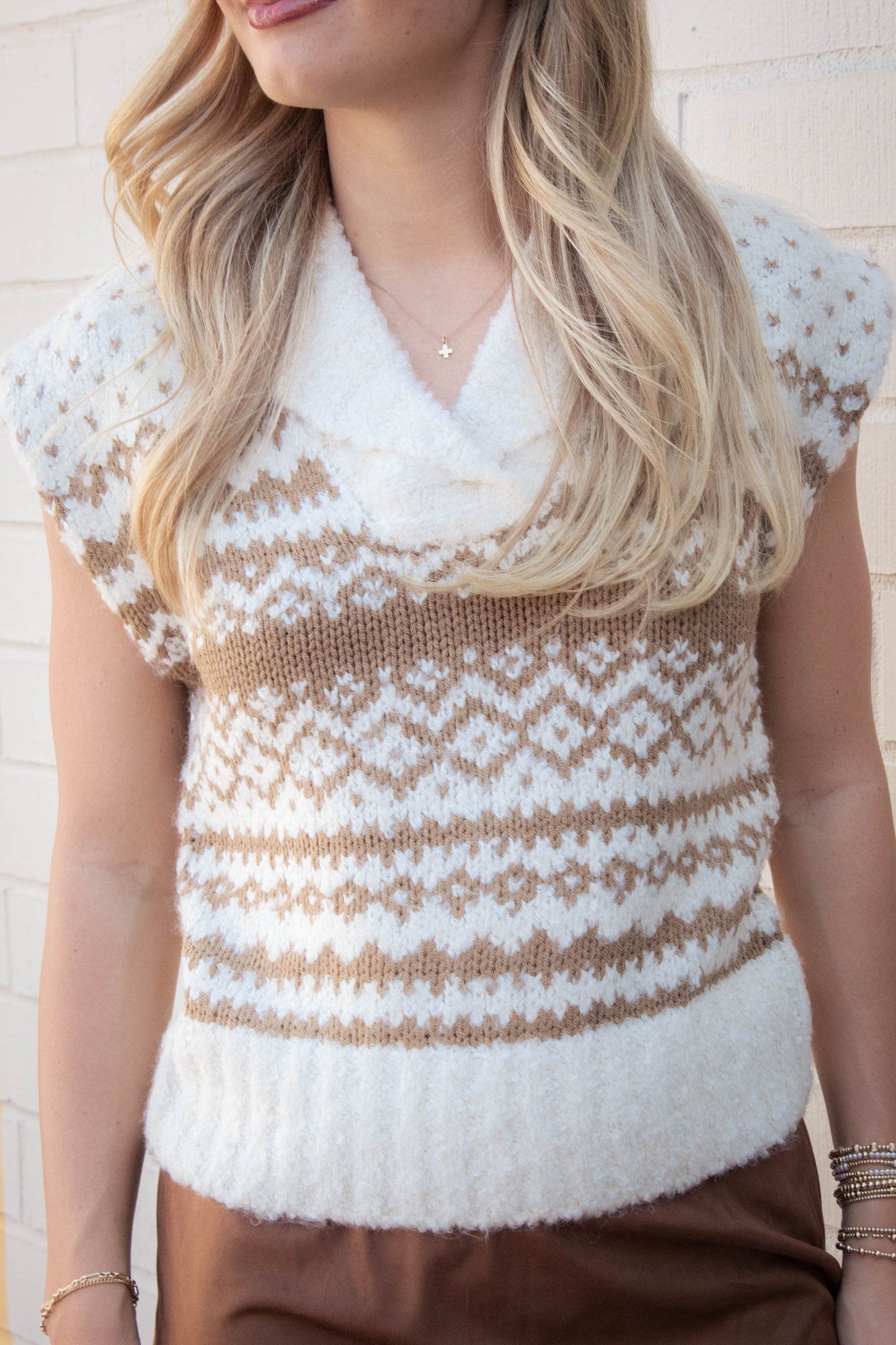  Paulie Collared Sweater Vest, Multi | Steve Madden