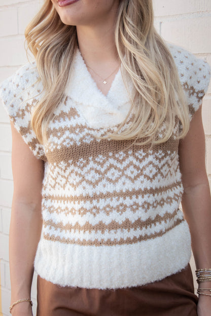  Paulie Collared Sweater Vest, Multi | Steve Madden