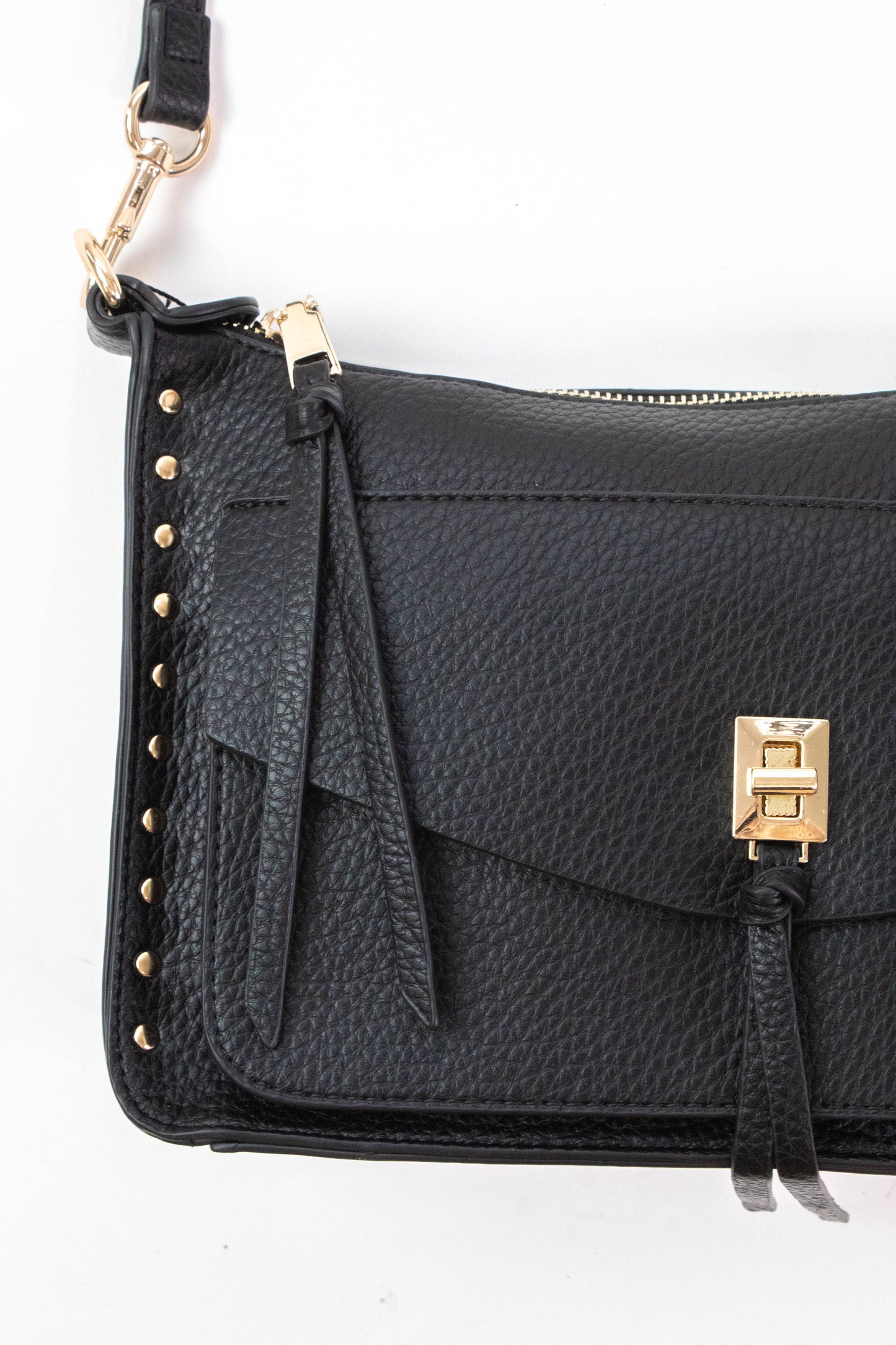  Louise Stud Detailed Crossbody, Black