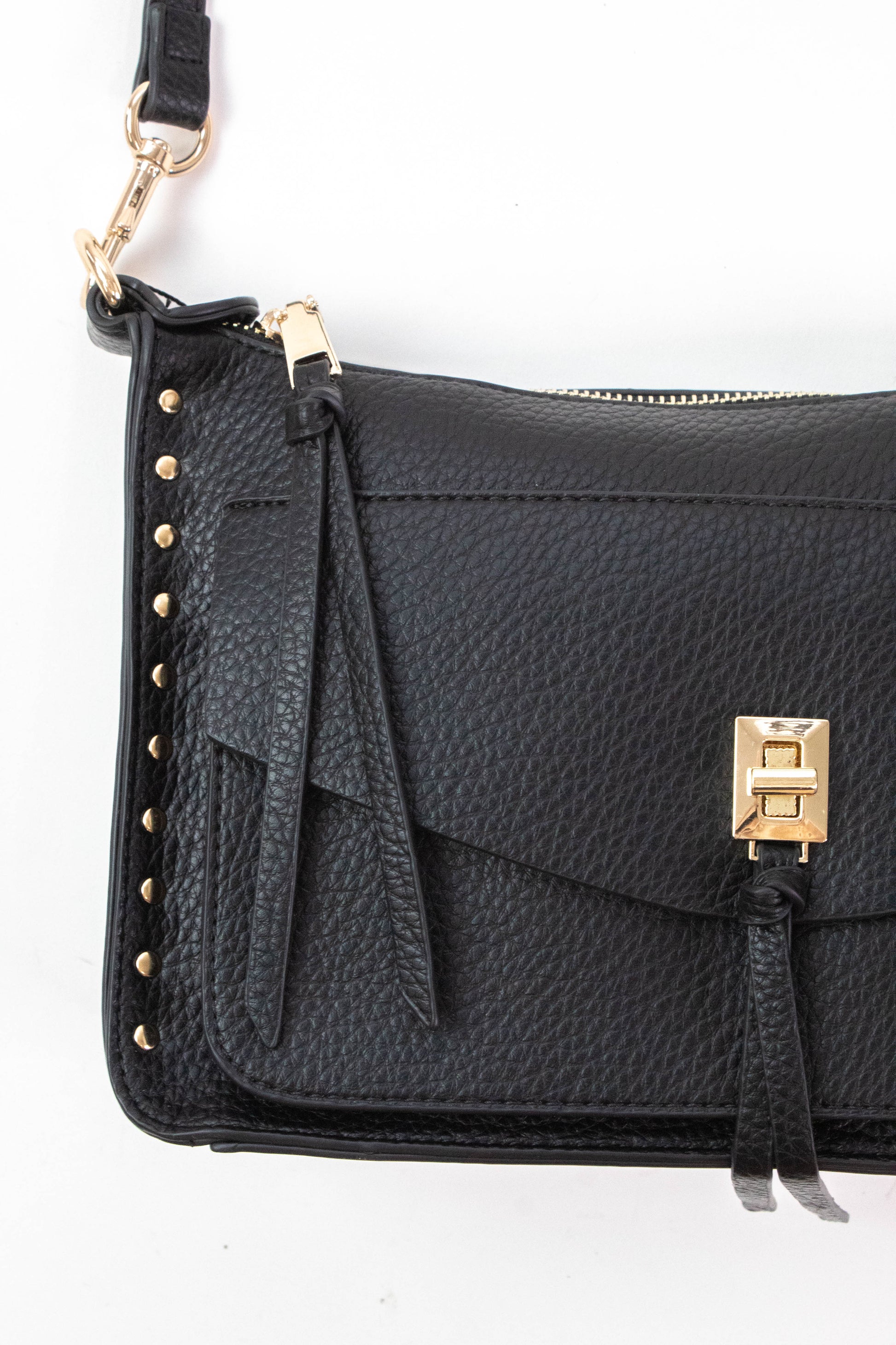  Louise Stud Detailed Crossbody, Black