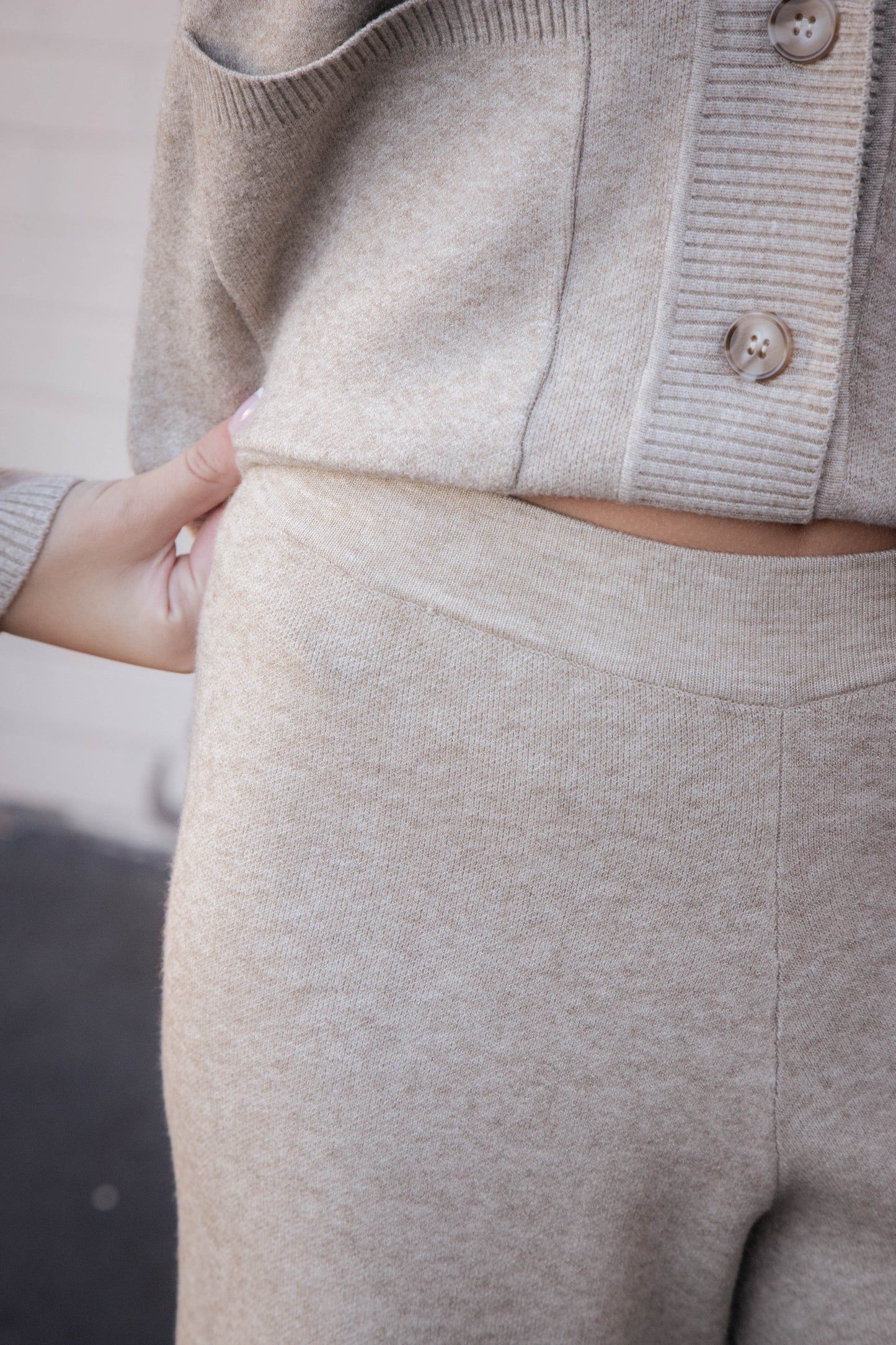  Kelsie Knit Pants, Stone | Sadie & Sage