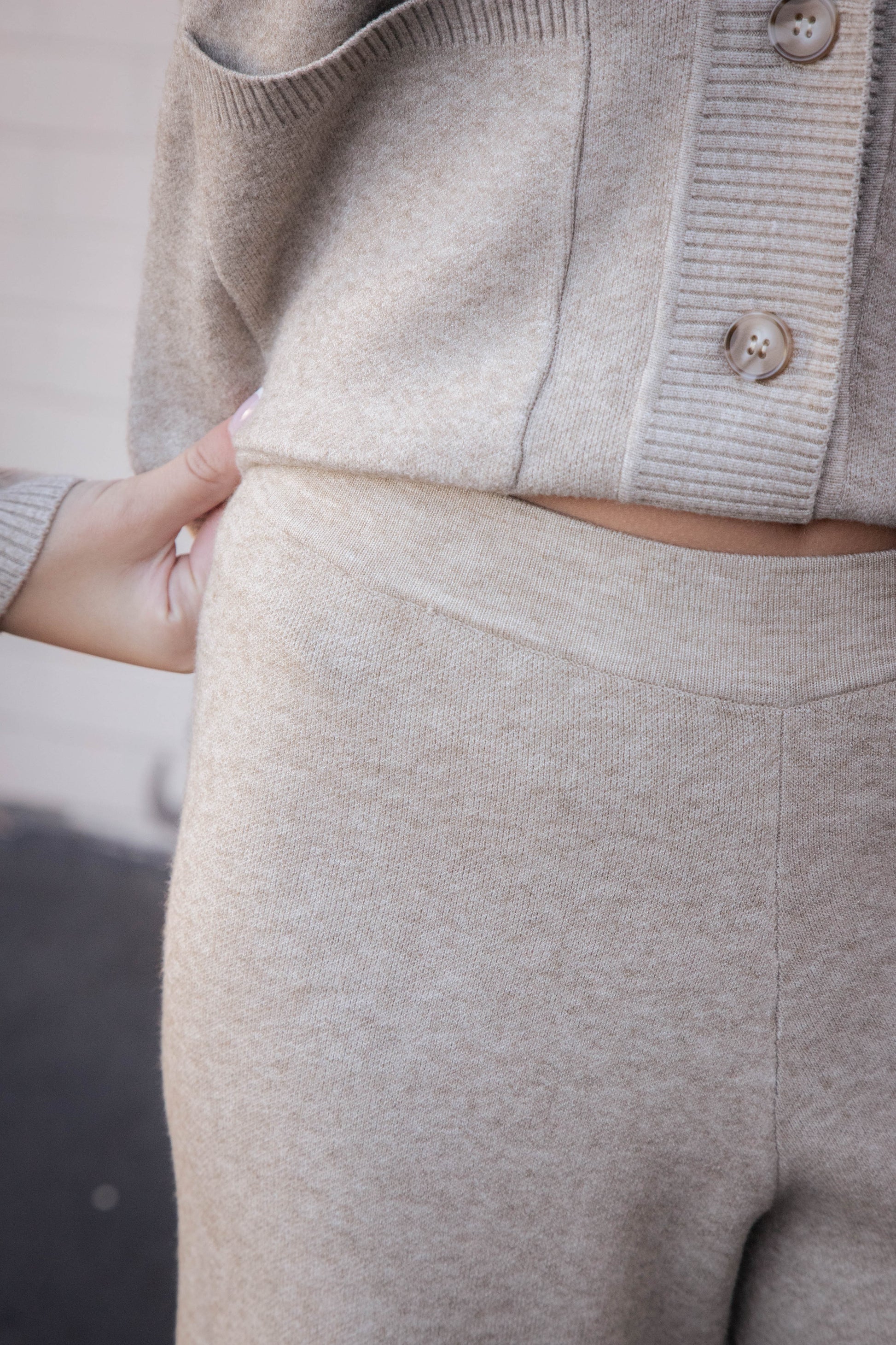  Kelsie Knit Pants, Stone | Sadie & Sage