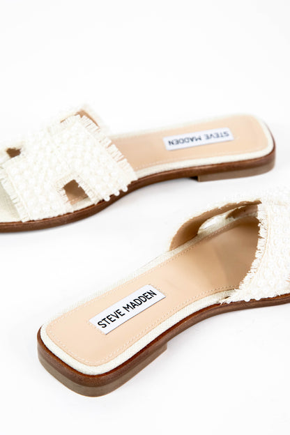  Hadyn Slide Sandal, Pearl | Steve Madden